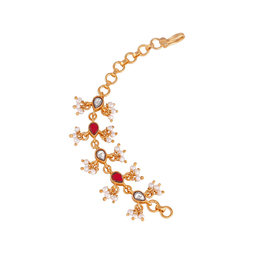 Silver Gold Plated Matilu by Tavya Jewellery - side view