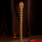 Designer Lakshmi Silver Jada billa for Bridal Hair by Tavya Jewellery - front view